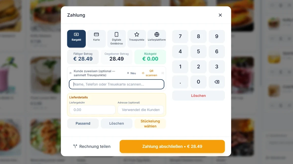 Bezahlbildschirm